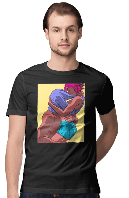 Футболка чоловіча з принтом "Чоловік Під Майкою У Дівчата". Пристрасть, сиськи. 2070702