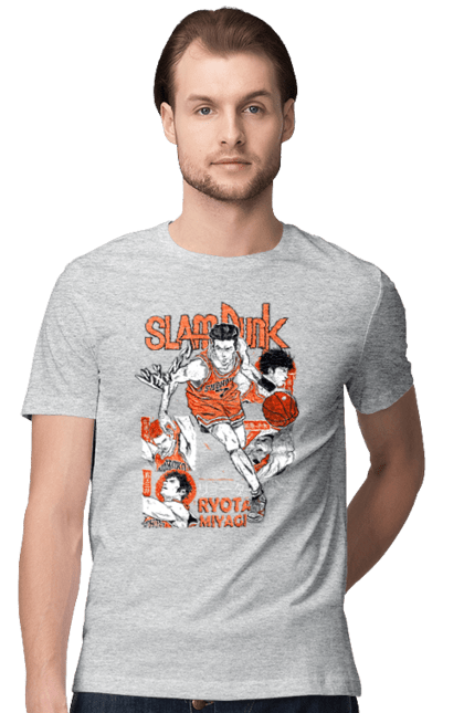 Men's t-shirt with prints Ryota Miyagi. Anime, basketball, comedy, manga, ryota miyagi, school, shonen, slam dunk, sports anime. 2070702