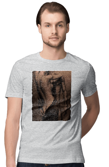 Футболка чоловіча з принтом "Інтрига". Взаємність, захоплення, інтрига, любов, неможливо встояти, секс, чоловік і жінка. 2070702