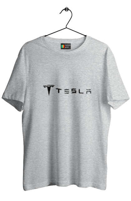 Men`s t-shirt with prints Tesla. Tesla. 2070702