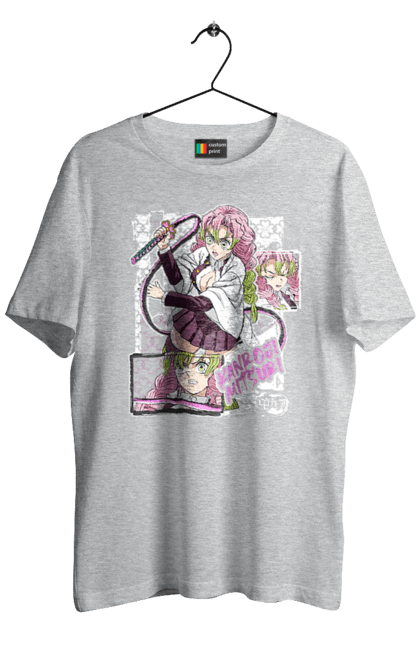 Men's t-shirt with prints Demon Slayer Mitsuri. Anime, demon slayer, giyu tomioka, manga, mitsuri, mitsuri kanroji, serial. 2070702