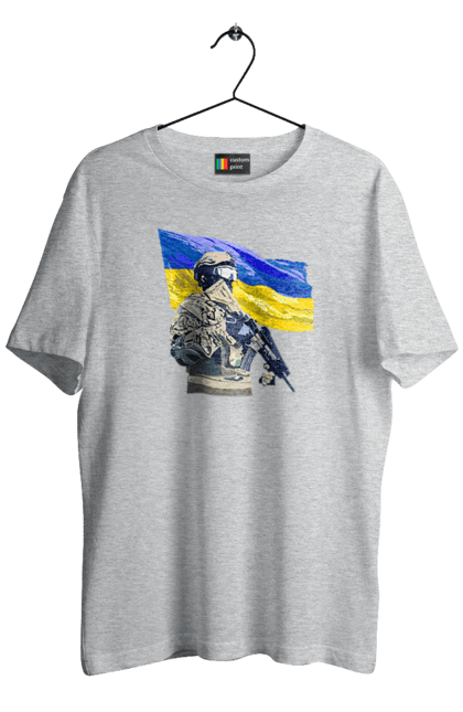 Футболка чоловіча з принтом "ЗСУ | Прапор". Війна, герб, збройні сили україни, зсу, патріотична, прапор україни, русский военный корабль, україна, українська символіка, флаг. 2070702