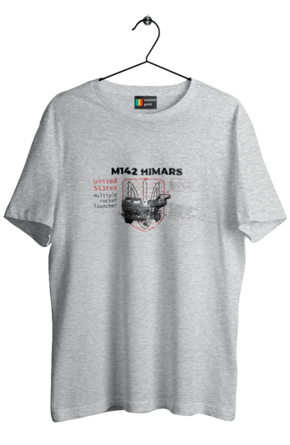Men`s t-shirt with prints M142 HIMARS. Himars, industrious, m142 himars, weapon. 2070702