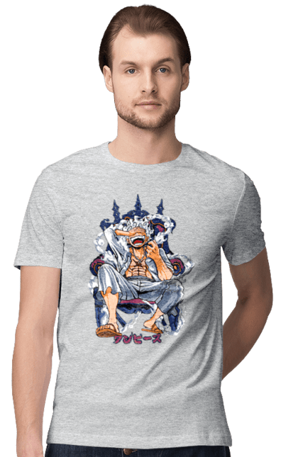 Men's t-shirt with prints One Piece Luffy. Anime, luffy, manga, monkey de luffy, one piece, pirates. 2070702