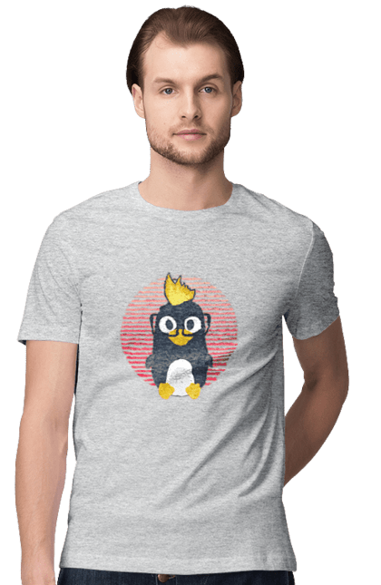 Футболка чоловіча з принтом "Лінукс". Айті, айтішнік, девелопер, іт, программіст, розробник. 2070702