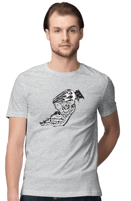 Футболка чоловіча з принтом "Двигун мотоцикла". Байк, бензобак, двигун мотоцикла, харлей девідсон, циліндри, чопер. 2070702