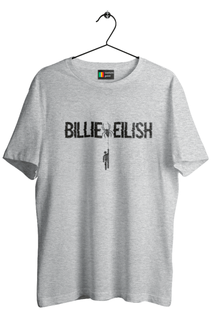 Футболка чоловіча з принтом "Біллі Айліш". Біллі айліш, логотип біллі айліш, принт біллі айліш, співачка біллі айліш. CustomPrint.market