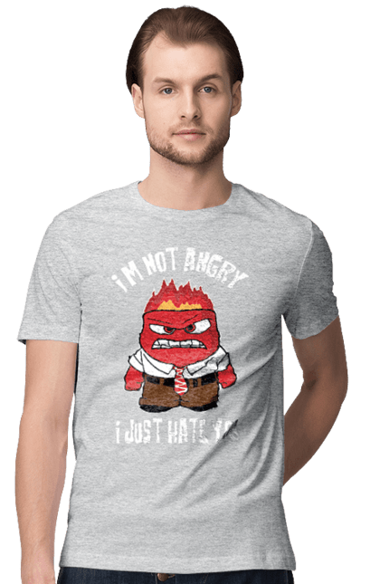 Men's t-shirt with prints I`m not angry I just hate you. Anger, cool, funny, hate you, hatred, humor, i hate people, i just. CustomPrint.market