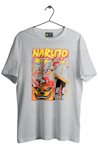 Men's t-shirt with prints Naruto. Anime, character, manga, naruto, ninja, tv series. 2070702