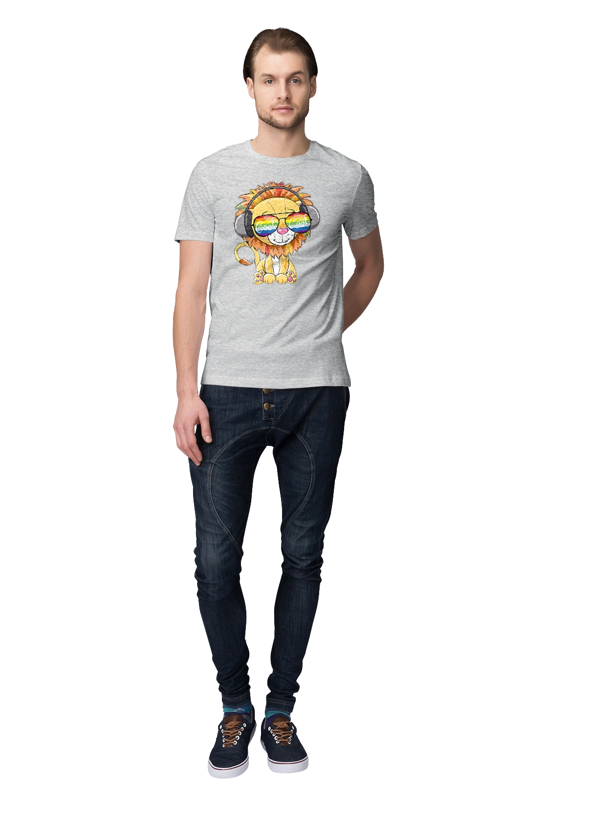 Lion In Glasses And Headphones