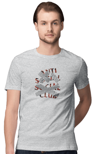 Men's t-shirt with prints Anti Social Social Club. Antisocial, assc, club, neek lurk, social club. 2070702