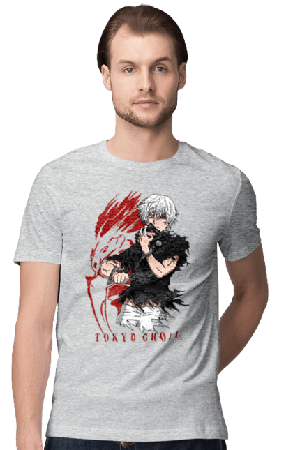 Футболка чоловіча з принтом "Токійський гуль". Kaneki ken, tokyo ghoul, аніме, драма, жахи, канеки кен, канекі кен, манга, токійський гуль, фантастика. 2070702