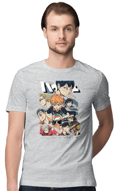 Футболка чоловіча з принтом "Волейбол!! Хіната". Anime, haikyu, hinata, manga, shoyo hinata, аніме, волейбол, манга, хіната, шьо хіната. 2070702