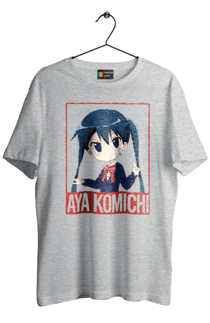 Футболка чоловіча з принтом "Золота мозаїка Ая Коміті". Anime, aya komichi, kiniro mosaic, kinmoza, manga, аніме, ая коміті, золота мозаїка, коміті, манга. 2070702