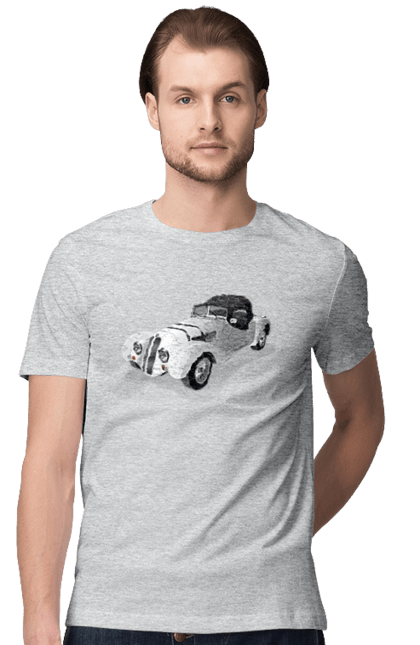 Men`s t-shirt with prints Car. Auto, car, classic, old, old machine. 2070702