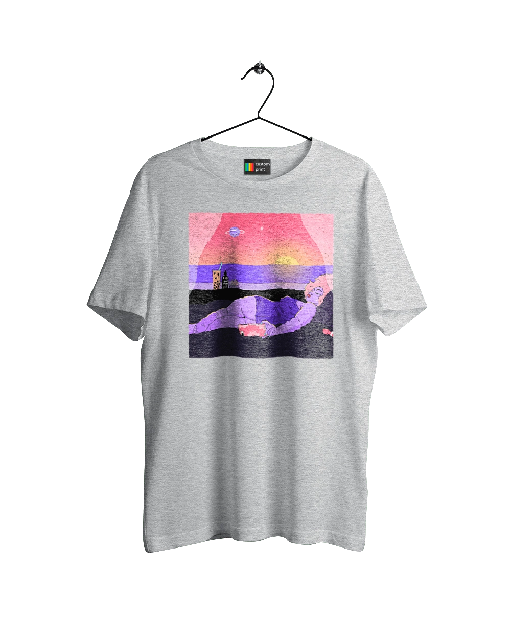 Purple Girl On Vacation