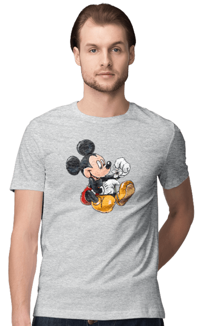 Футболка чоловіча з принтом "Міккі Маус". Mickey mouse, дісней, міккі, міккі маус, мультфільм. 2070702