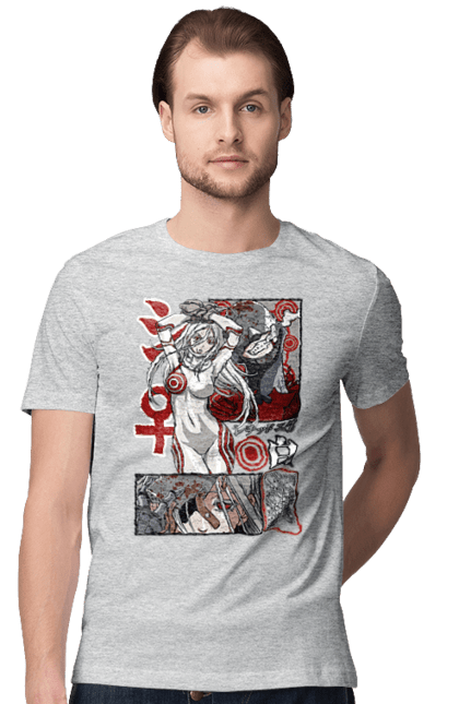 Футболка чоловіча з принтом "Deadman Wonderland Сіро". Deadman wonderland, shiro, аніме, в`язниця, карнавал мертвечини, країна чудес смертників, манга, сиро, сіро, шіро. 2070702