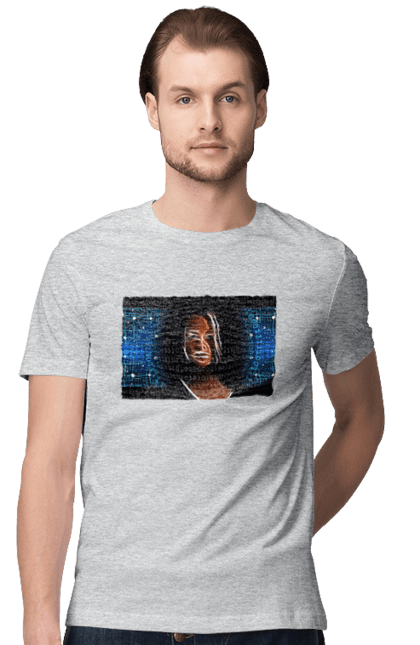 Футболка чоловіча з принтом "Штучний Розум". Айті, айтішник, гик, жінка, знання, інженер, інтелект, кібер, кібернетика, кіборг, код, комп, комп`ютерник, кристал, машинне навчання, мікросхема, мозок, портрет, програміст, професіонал, професія, розробник, розум, світиться, світло, хакер, чіп, штучний інтелект, штучний розум. 2070702
