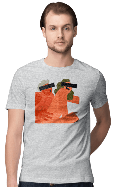 Футболка чоловіча з принтом "Кохання та прихована камера". Prikol, smex, гумор, дружба, жуйка, любов, мир, нас не впізнають, прихована камера, секс. 2070702