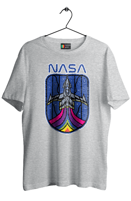 Men's t-shirt with prints NASA. Aeronautics, astronautics, aviation, nasa, research, rocket, science, space, technologies, usa. 2070702