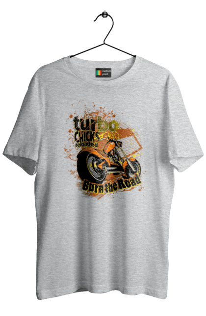 Футболка мужская с принтом Мопед Турбо. Езда, мопед, скорость. 2070702