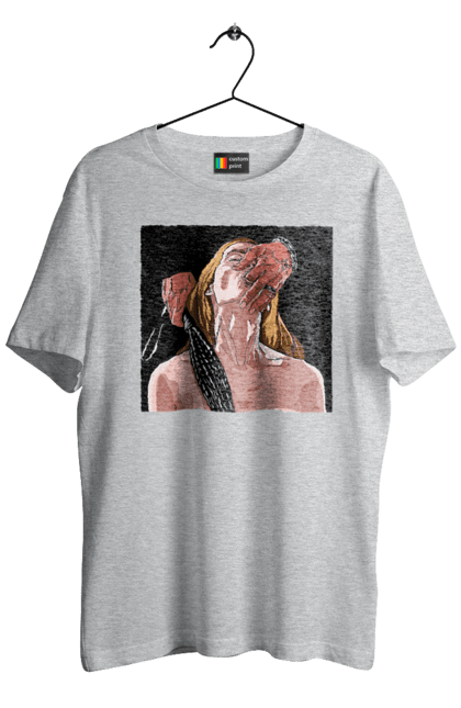 Футболка мужская с принтом Девушка В Плену У Мужчины С Плеткой. 18, плетка, сосать, страсть. 2070702