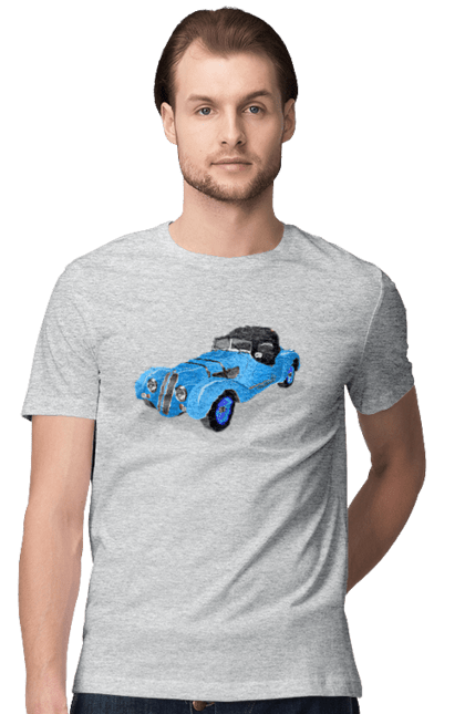 Men`s t-shirt with prints Car. Auto, car, classic, old, old machine. 2070702