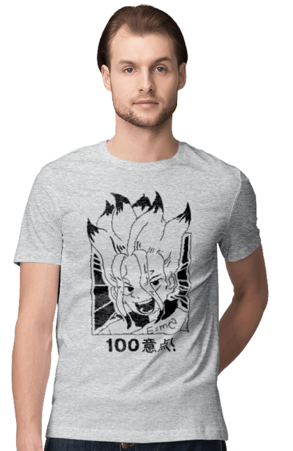 Men's t-shirt with prints Dr. Stone Senku. Anime, dr. stone, ishigami, manga, senku, senku ishigami. 2070702