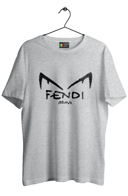 Men's t-shirt with prints Fendi. Bag, brand, clothes, fashion, fashion house, fendi, italy, luxury, lvmh. 2070702