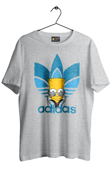 Футболка чоловіча з принтом "Adidas Барт". Adidas, bart, адідас, барт, мультфільм, серіал, сімпсон. 2070702