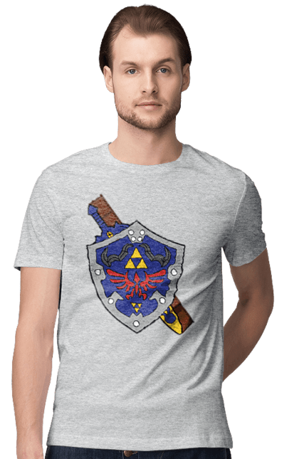 Men's t-shirt with prints The Legend of Zelda. Action movie, adventure, arcade, game, legend of zelda, nintendo, quest, shigeru miyamoto, video game, zelda. 2070702