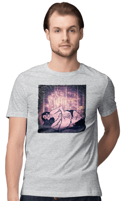 Футболка чоловіча з принтом "Дорослі Ігри На Тлі Міста". Гола, кохання, лизати, трусики. 2070702