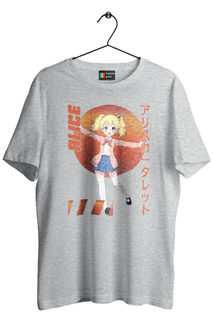 Men's t-shirt with prints Kiniro Mosaic Alice Cartelet. Alice, alice cartelet, anime, gold mosaic, kiniro mosaic, kinmoza, manga. 2070702