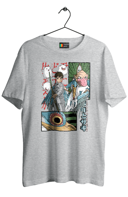 Men's t-shirt with prints The Boy and the Heron. Boy and bird, cartoon, ghibli, japan, miyazaki, studio ghibli. 2070702