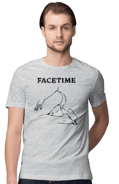 Men`s t-shirt with prints Facetime. Cool, facetime, funny, humor, vulgar. 2070702