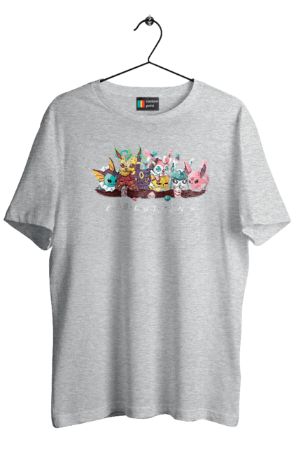 Men`s t-shirt with prints Evolution Pokemon. Anime, for children, game, manga, pocket monster, pokemon, to catch pokemon, video game, video game heroes. 2070702