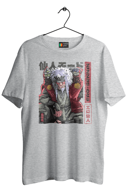 Men's t-shirt with prints Naruto Jiraiya. Anime, hokage, jiraiya, manga, naruto, shinobi, shonen. 2070702