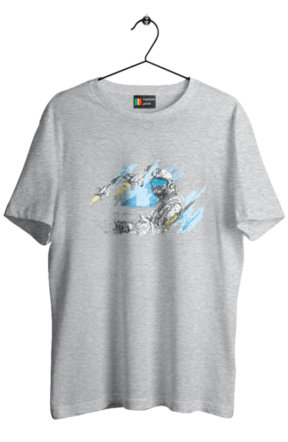 Men`s t-shirt with prints Glory to the armed forces of Ukraine. Brand, defender`s day, glory ssu, gratitude, ukrposhta. 2070702