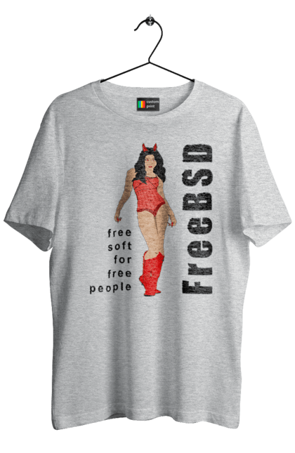 Футболка чоловіча з принтом "Freebsd Для Вільних". Bsd, freebsd, unix, адміністратор, айті, айтішник, безкоштовна, безкоштовно, бестія, вільна, демон, демонесса, дівчина, для дорослих, доступність, еротика, еротична, жінка, незалежність, операційна система, ос, програміст, програмне забезпечення, свобода, сисадмін, система, системний адміністратор, софт, текст, червоний, чорний. 2070702