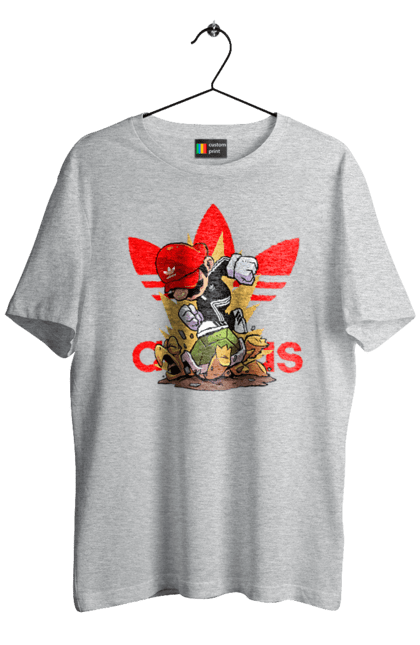 Men's t-shirt with prints Adidas Mario. Adidas, character, game, mario, mario bros, nintendo, super mario bros. 2070702