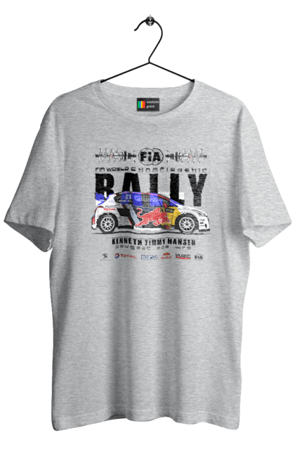 Men's t-shirt with prints Red Bull Rally. Auto, automobile, car, race, rally, rally, red bull, redbull, sport. 2070702