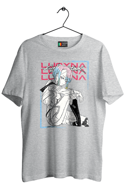 Men's t-shirt with prints Cyberpunk: Edgerunners Lucy. Anime, cd project, cyberpunk, edgerunners, game, lucy, netflix, video game. 2070702