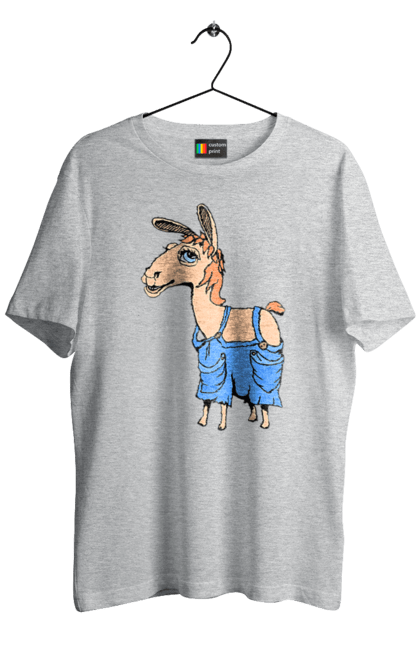 Футболка чоловіча з принтом "Лама В Комбінезоні". Комбінезон, лама. 2070702