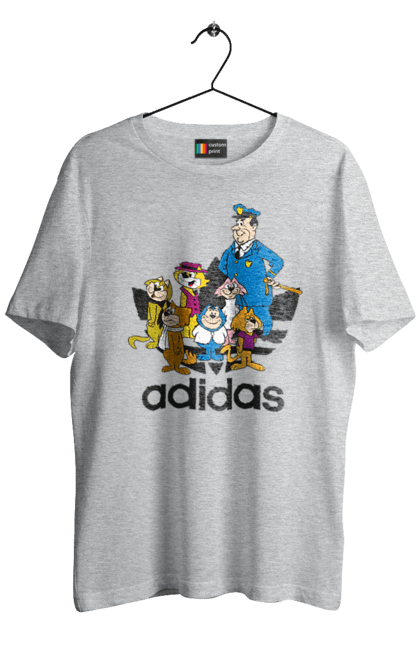 Футболка мужская с принтом Adidas Top Cat. Adidas, top cat, адидас, кот, коты, мульт, мультсериал. 2070702