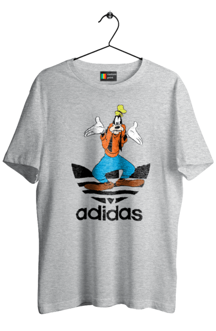 Men's t-shirt with prints Adidas Goofy. Adidas, adidas, animated series, cartoon, dog, goofy. 2070702