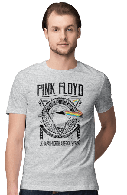 Футболка мужская с принтом Pink Floyd. Pink floyd, альбом, музыка, пинк флойд, рок, рок-группа. 2070702