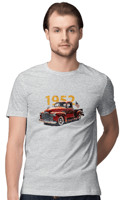 Футболка чоловіча з принтом "Chevrolet 3100". Chevrolet, chevrolet 3100, авто, авто, вантажівка, пікап, шевроле. 2070702