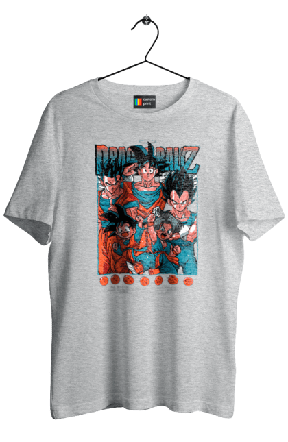 Футболка мужская с принтом Жемчуг дракона. Anime, dragon ball, goku, manga, vegeta, аниме, вегета, гоку, жемчуг дракона, манга. 2070702