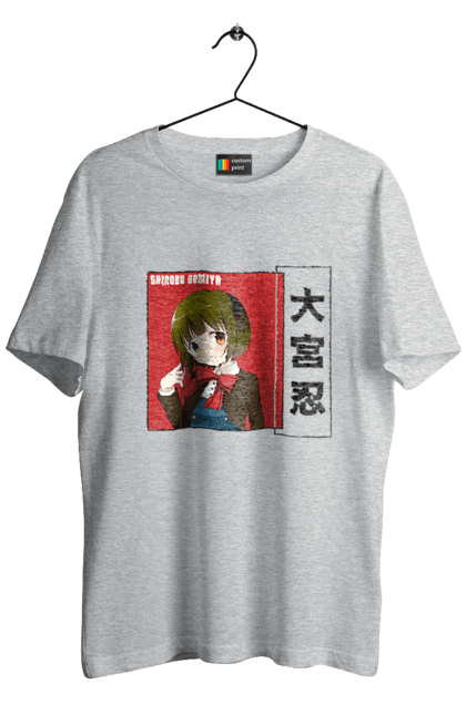 Men's t-shirt with prints Kiniro Mosaic Shinobu Omiya. Anime, gold mosaic, kiniro mosaic, kinmoza, manga, shinobu, shinobu omiya. 2070702